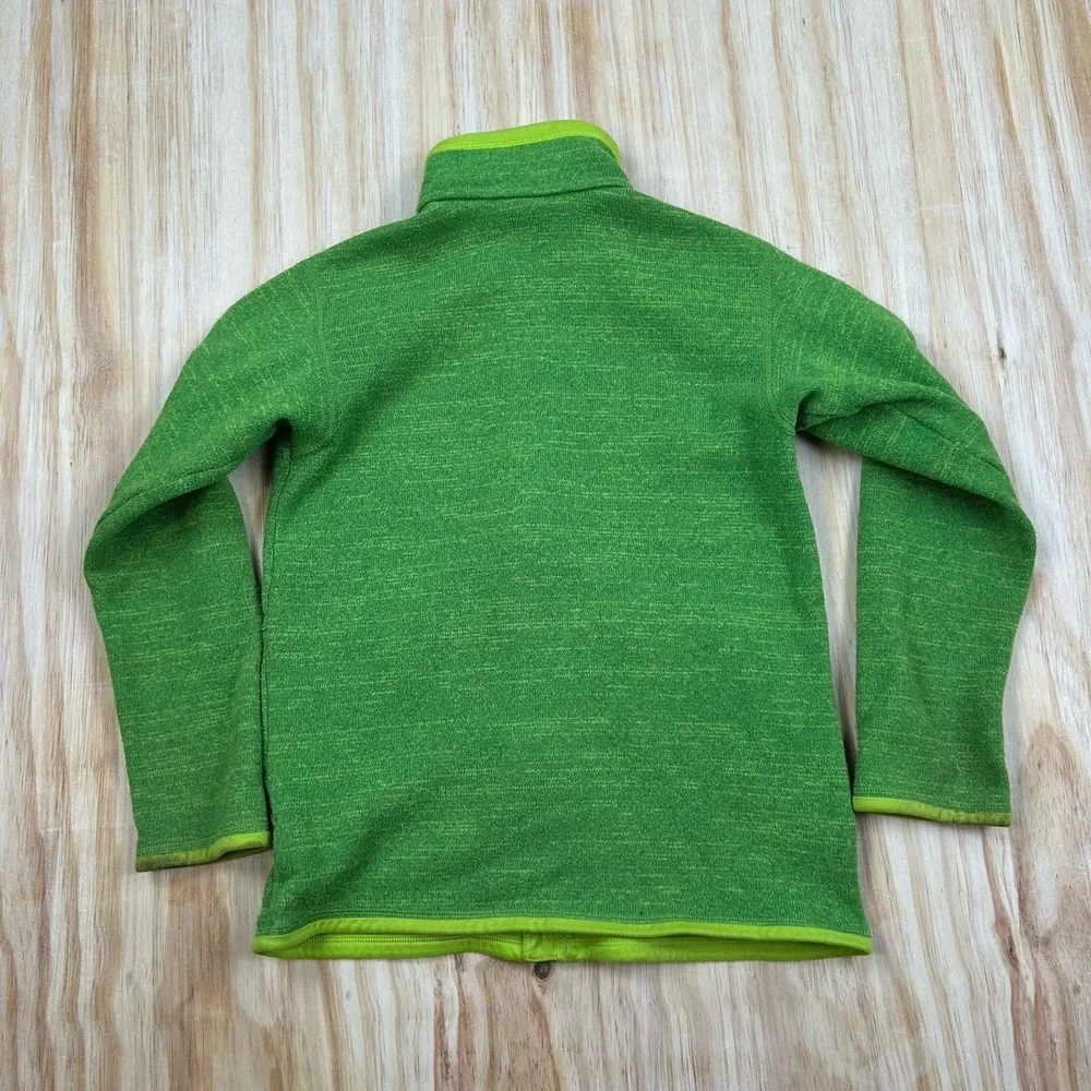 Patagonia Better‎ Sweater Jacket Boys Large 12 Green Fleece Full Zip Pockets